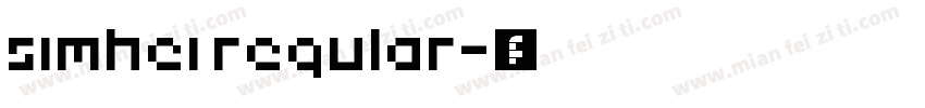 simhei regular字体转换